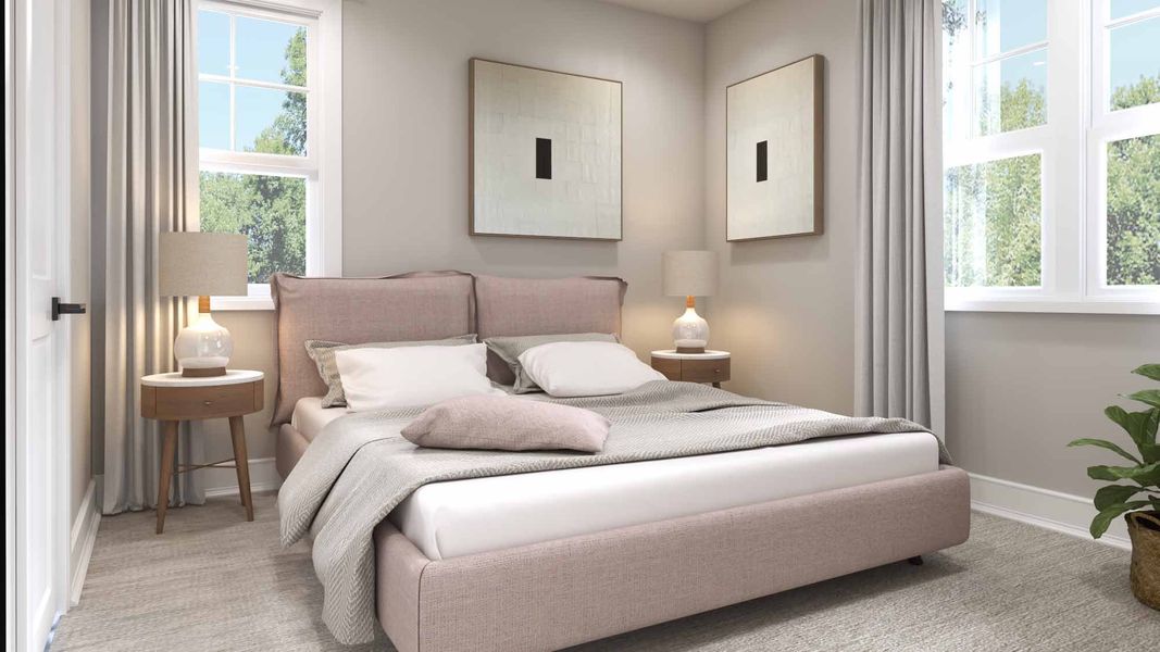 Representative furnished interior of a home built from the Carlton by D.R. Horton in Anderson Street Townhomes, Charlotte (Image 7).