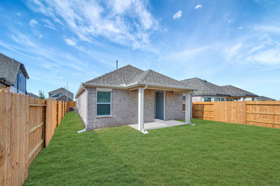 Exterior details and patio area of a home in Marvida, Cypress (Image 20).