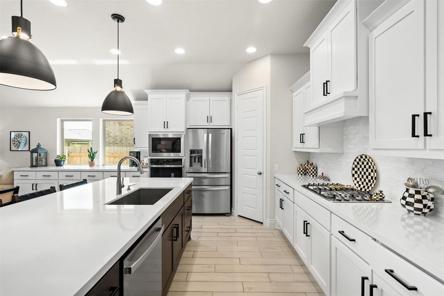 Furnished interior view inside a new home in Santa Rita Ranch 50', Liberty Hill (Image 25). Furnished interior view inside a new home in Santa Rita Ranch 50', Liberty Hill (Image 25).