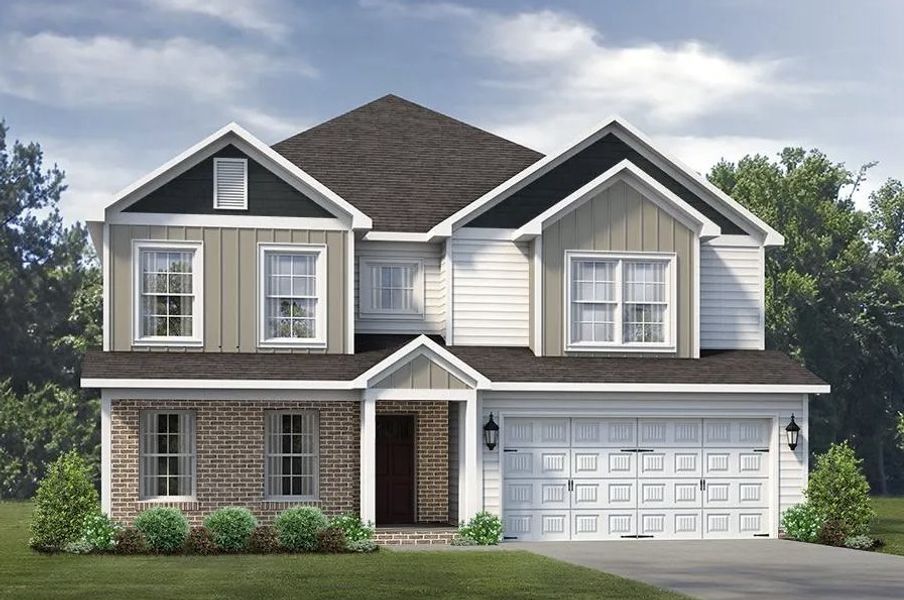 Front exterior of a home in the Sullivans Reserve community, located in Walkertown, NC (Image 16).