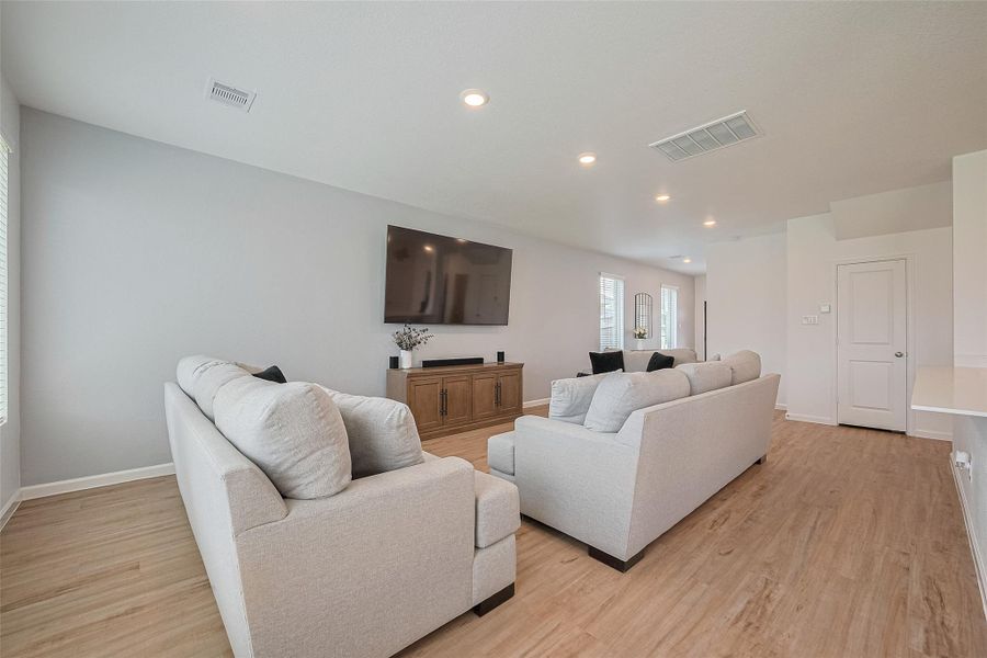 Furnished interior view inside a new home in Tavola: Gulf Coast Collection, New Caney (Image 15). Furnished interior view inside a new home in Tavola: Gulf Coast Collection, New Caney (Image 15).