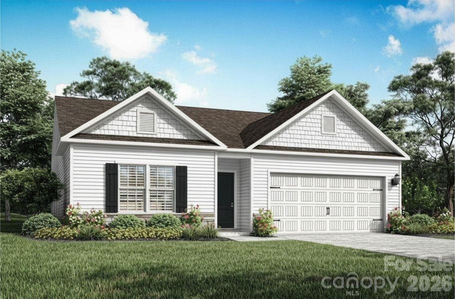 Front exterior of a new home in Stagecoach Station, Gastonia, NC, highlighting curb appeal (Image 1). Front exterior of a new home in Stagecoach Station, Gastonia, NC, highlighting curb appeal (Image 1).
