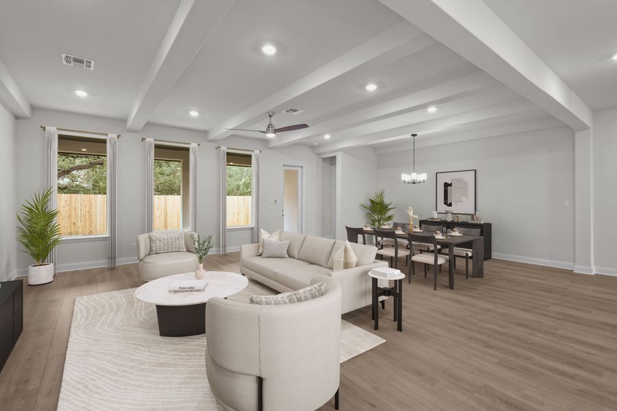 Representative furnished interior of a home built from the Monterrey by Beazer Homes in Cibolo Crossing, Universal City (Image 5).