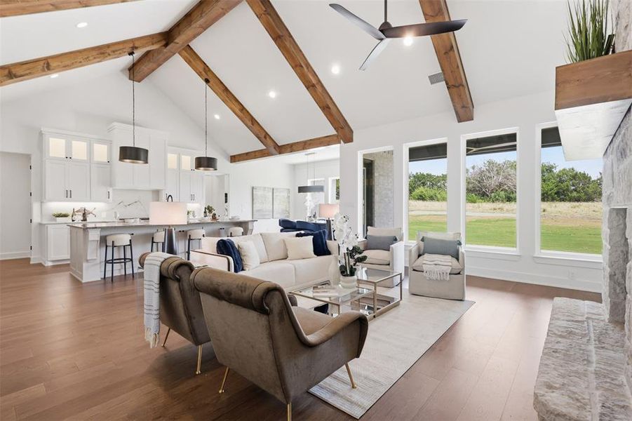 Furnished interior view inside a new home in , Granbury (Image 34). Furnished interior view inside a new home in , Granbury (Image 34).
