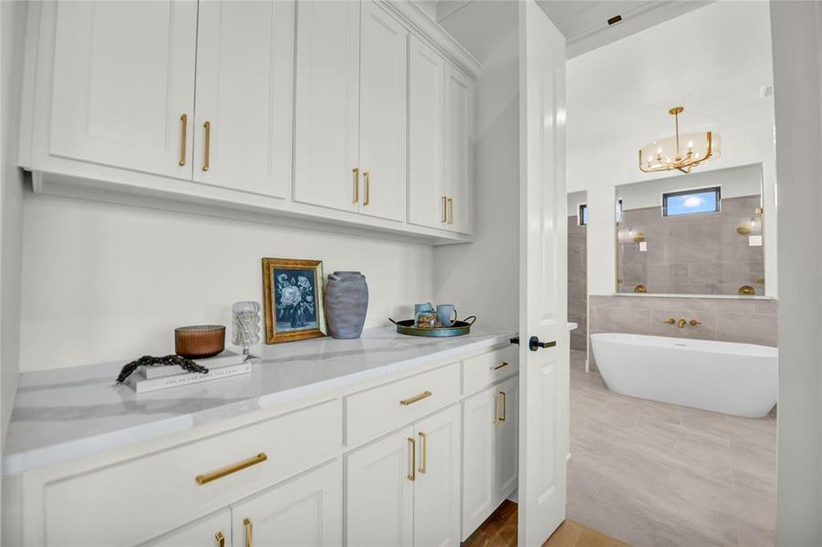 Furnished interior view inside a new home in , Aledo (Image 6).