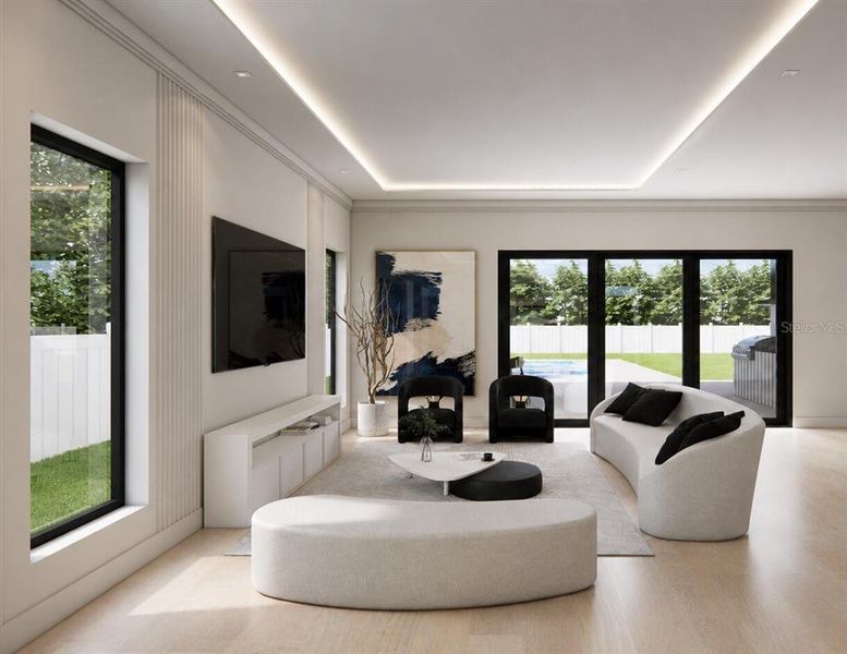 Furnished interior view inside a new home in , Orlando (Image 9).