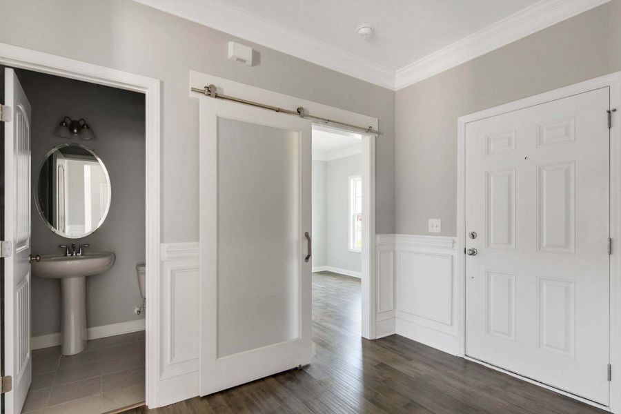 Representative furnished interior of a home built from the Aberdeen by Caviness & Cates Communities in Bartlett Manor, Youngsville (Image 109).