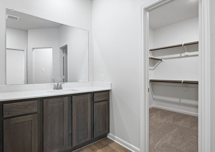 The master bathroom has a large vanity. The master bathroom has a large vanity.