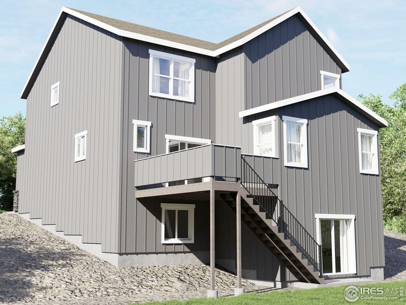 Exterior details and patio area of a home in Wilson Commons, Loveland (Image 3).