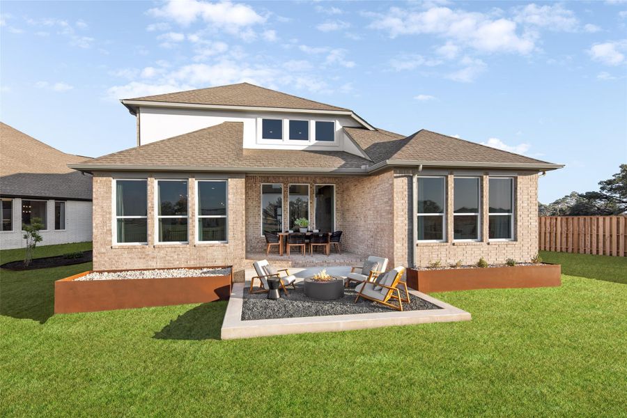 Rear of Home and Private Backyard