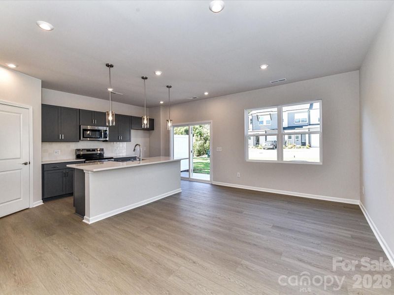 Light filled kitchen and dining