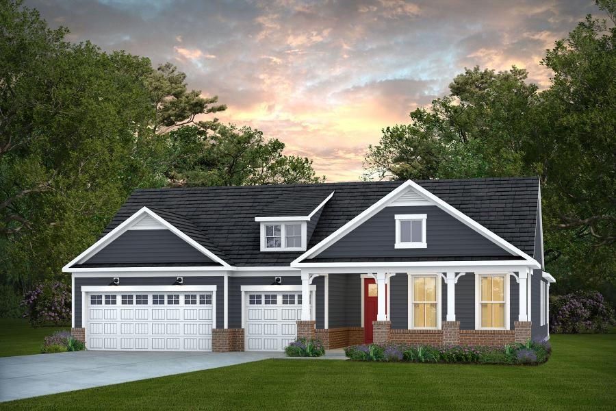 Representative exterior photo of a completed home built from the Renown by Del Webb in Del Webb Carolina Ridge, Midland, NC (Image 25).