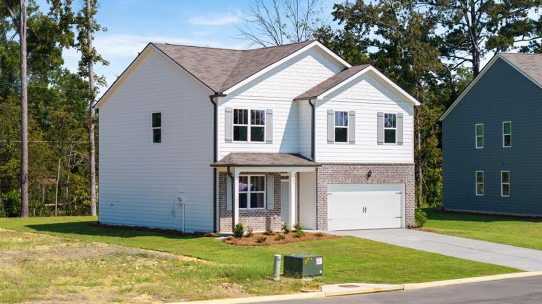 Front exterior of a new home in Northberry, Rome, GA, highlighting curb appeal (Image 21). Front exterior of a new home in Northberry, Rome, GA, highlighting curb appeal (Image 21).