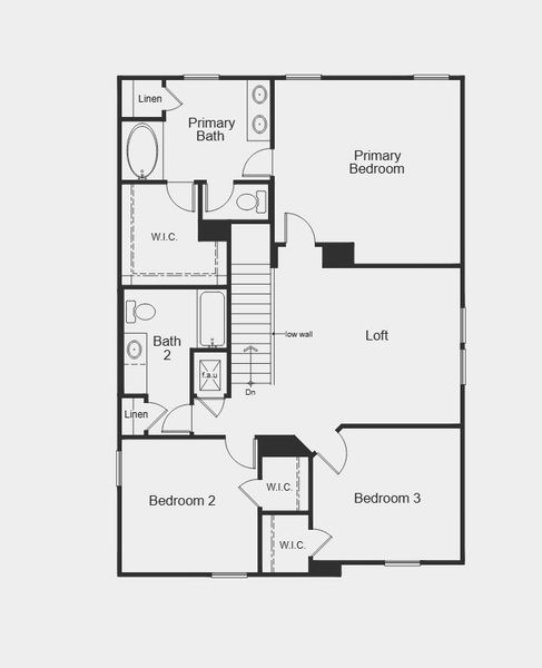 2D floor plan layout for the 2041 Modeled by KB Home in Saddlebrook Trails, Beasley, TX (Image 13).