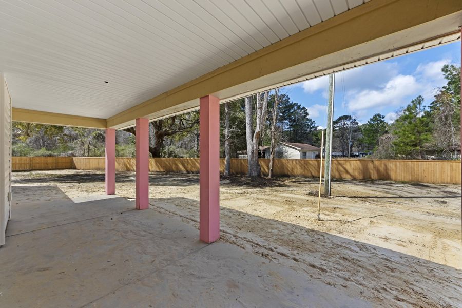 Exterior details and patio area of a home in , Awendaw (Image 4).
