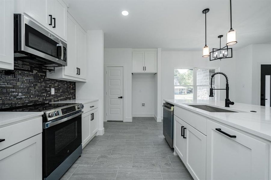 Furnished interior view inside a new home in , Malakoff (Image 8).