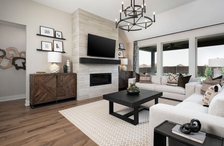 Representative furnished interior of a home built from the Dylan by Tri Pointe Homes in Inspiration Collection at LaPrelle, Fort Worth (Image 18).