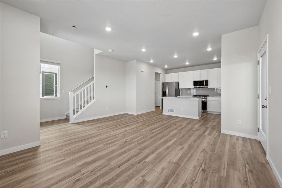 A large empty kitchen.