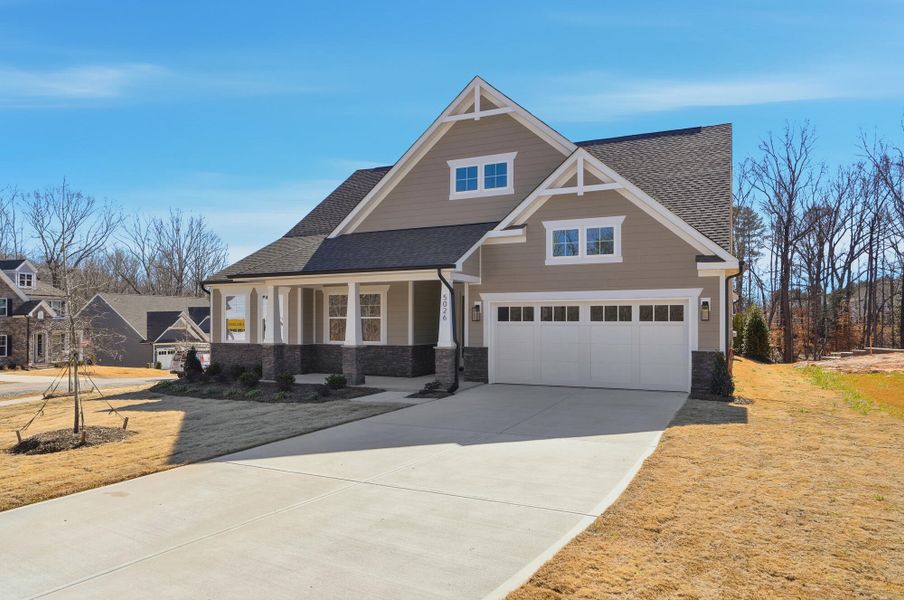 Front exterior of a new home in Rone Creek, Waxhaw, NC, highlighting curb appeal (Image 28).