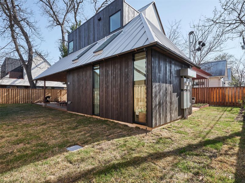 Exterior details and patio area of a home in , Austin (Image 22).