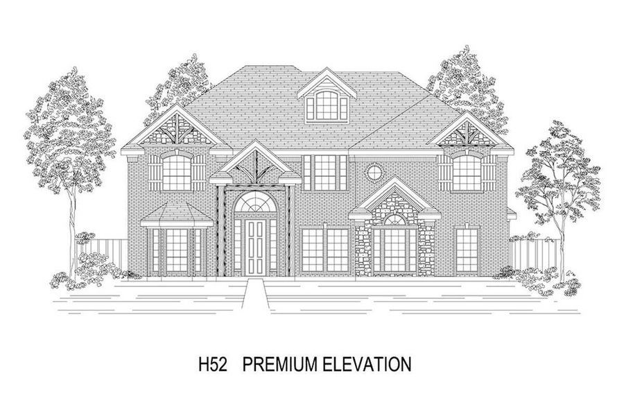 Representative rendering of the exterior for the Remington 2FS (w/Media) by First Texas Homes (Image 13). Representative rendering of the exterior for the Remington 2FS (w/Media) by First Texas Homes (Image 13).