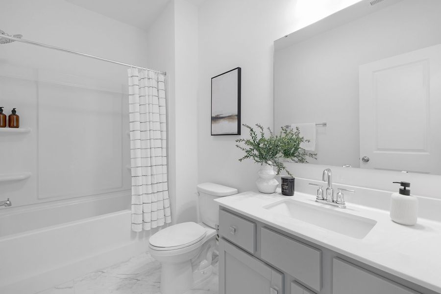 Furnished interior view inside a new home in Stonebridge Fairways, Monroe (Image 27). Furnished interior view inside a new home in Stonebridge Fairways, Monroe (Image 27).