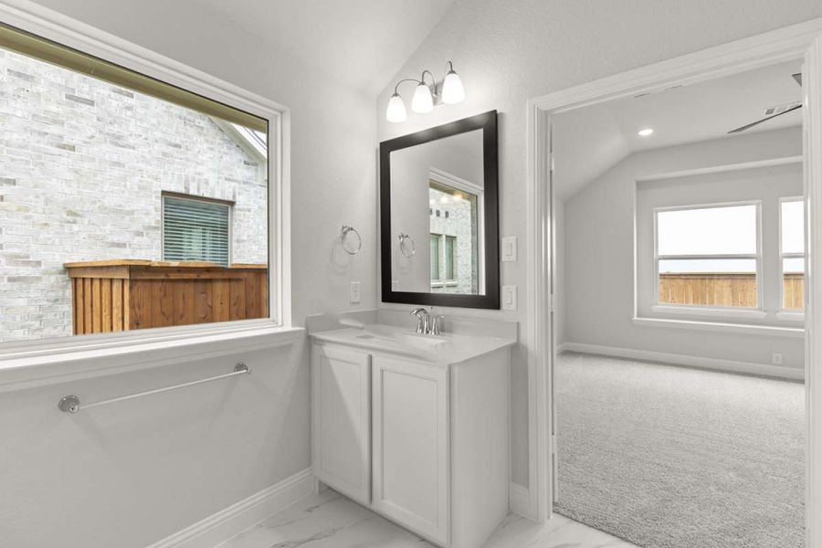 Furnished interior view inside a new home in Creekview Meadows, Pilot Point (Image 8).