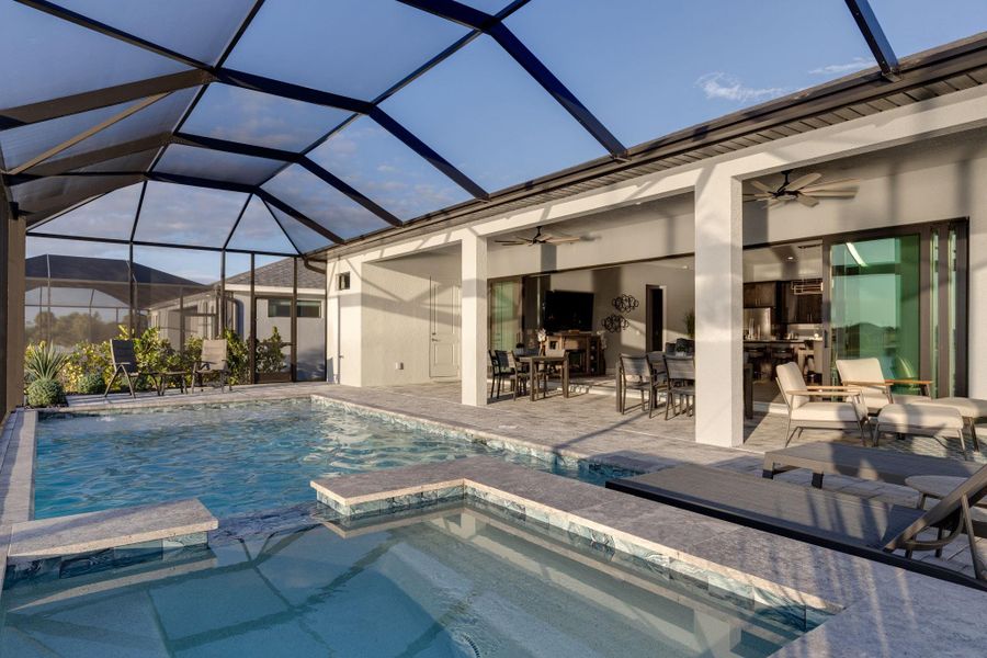 Exterior details and patio area of a home in , Cape Coral (Image 2). Exterior details and patio area of a home in , Cape Coral (Image 2).