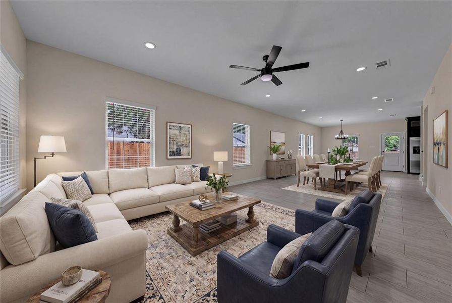 Furnished interior view inside a new home in , Fort Worth (Image 9). Furnished interior view inside a new home in , Fort Worth (Image 9).