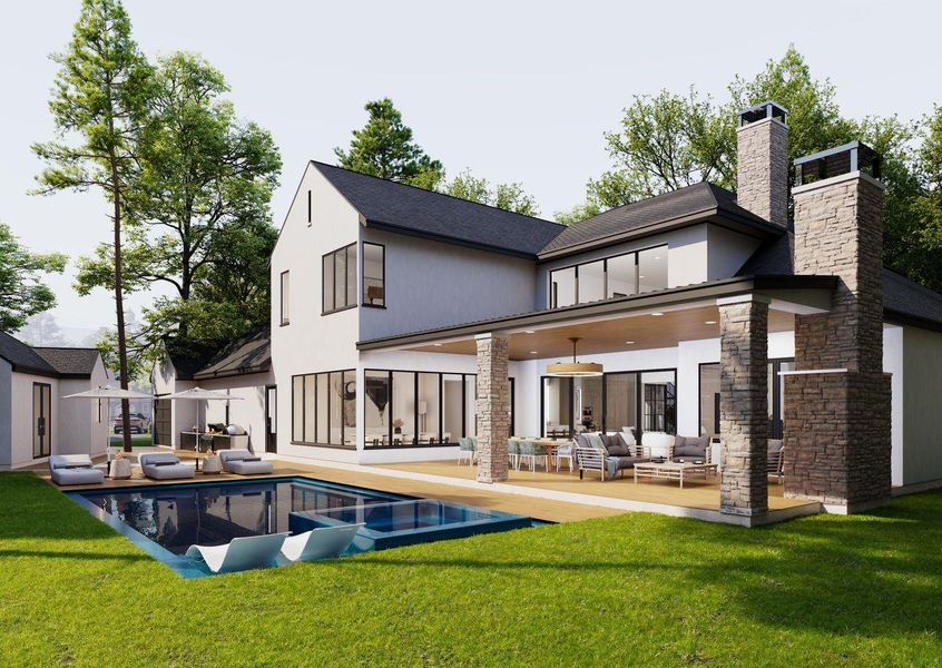 Exterior details and patio area of a home in , Spring (Image 4).