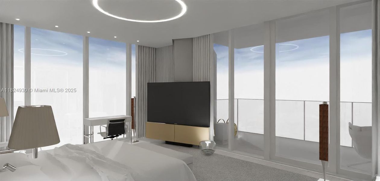 Furnished interior view inside a new home in , Miami (Image 6).