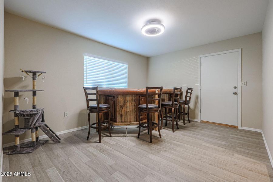 Extra play space mud room