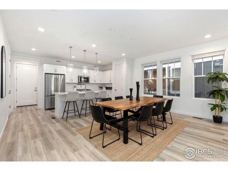 Kitchen and dining area