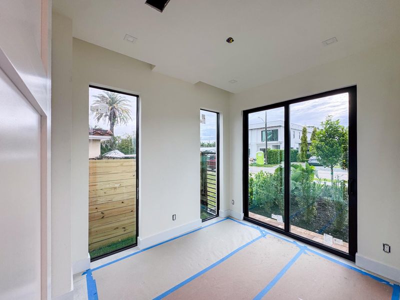 (as of April 8, 2026) first floor bedroom is perfect for office, notice the oversized windows