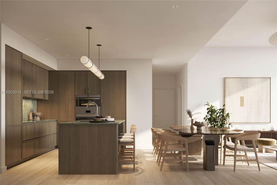 Furnished interior view inside a new home in , Miami (Image 6).