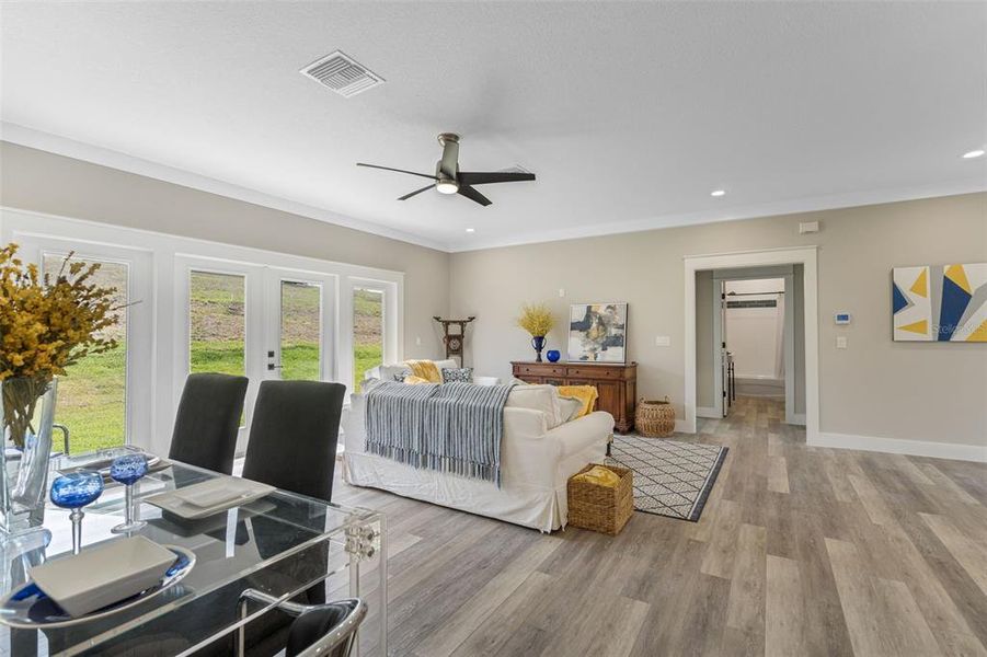 Furnished interior view inside a new home in , Umatilla (Image 17). Furnished interior view inside a new home in , Umatilla (Image 17).