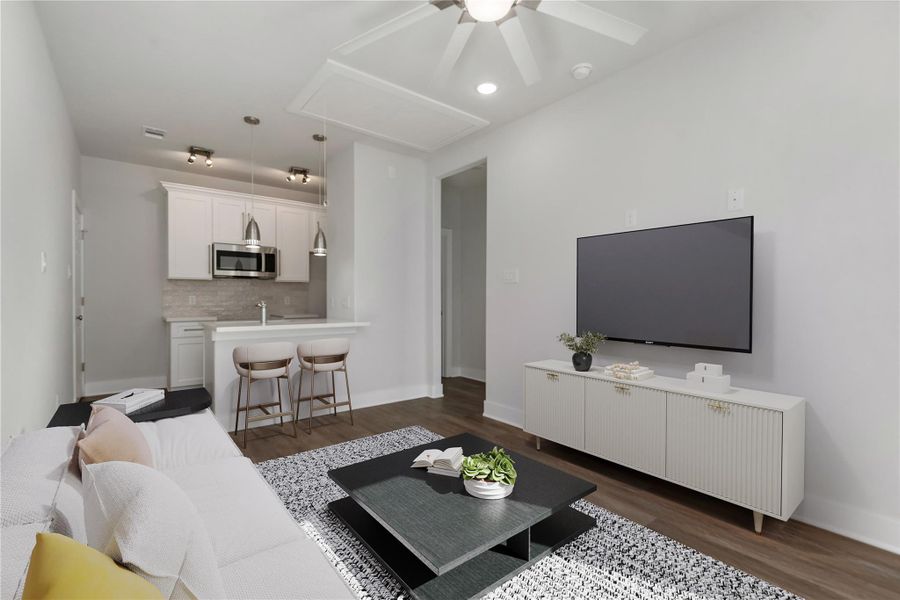 Furnished interior view inside a new home in , Houston (Image 6).