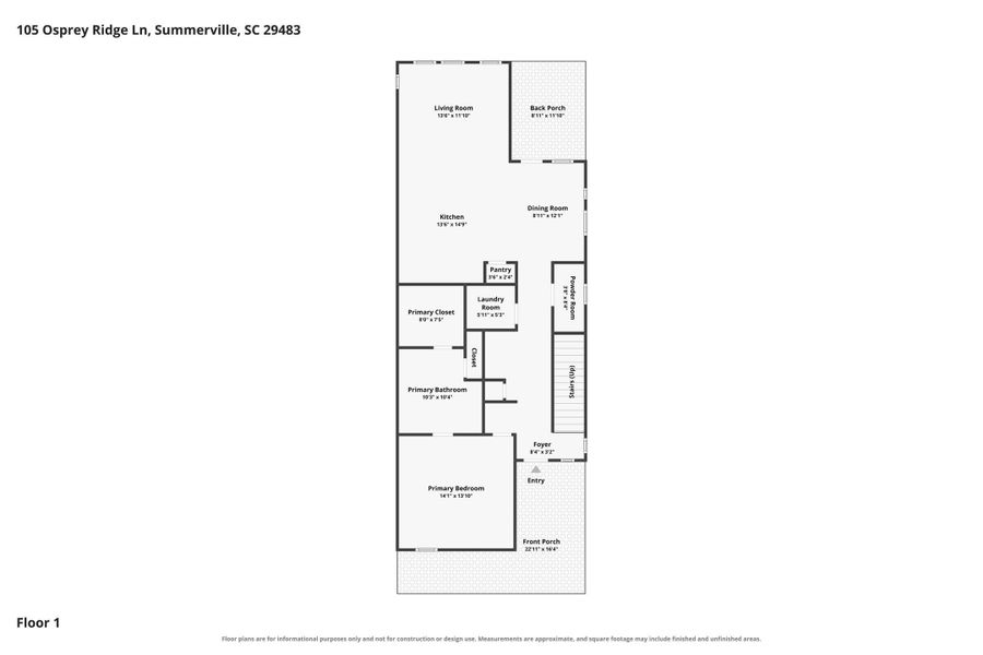 2D floor plan layout of this home in Limehouse Village: Row Collection, Summerville, SC (Image 6).