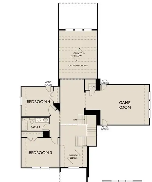 2D floor plan layout of this home in Katy Lakes, Katy, TX (Image 3).