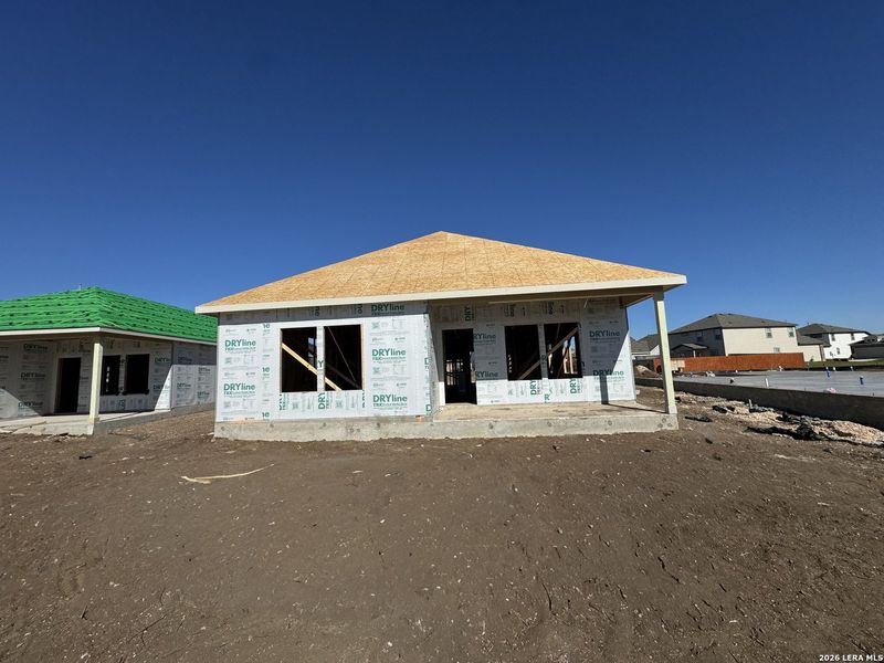 In-progress construction of a new home in Enclave at Hennersby Hollow 50's, San Antonio, TX (Image 22).