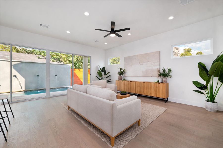 Furnished interior view inside a new home in , Austin (Image 8). Furnished interior view inside a new home in , Austin (Image 8).