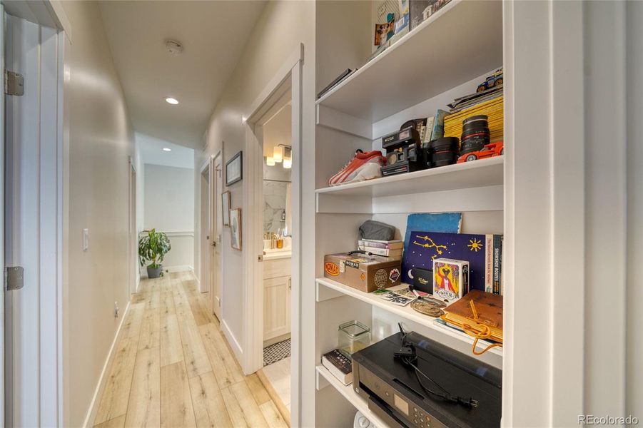 Hallway storage and shelving
