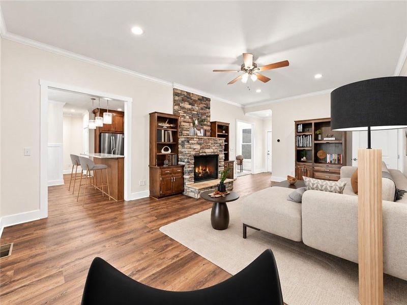 Furnished interior view inside a new home in , Canton (Image 11). Furnished interior view inside a new home in , Canton (Image 11).