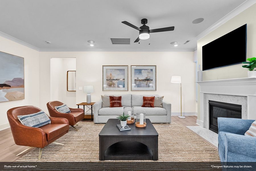 Furnished interior view inside a new home in Scotts Hill Village, Wilmington (Image 8). Furnished interior view inside a new home in Scotts Hill Village, Wilmington (Image 8).