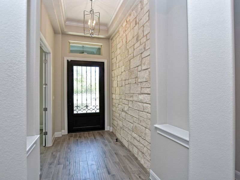 Representative unfurnished interior of a home built from the San Simeon I by Giddens Homes in Clearwater Ranch, Liberty Hill (Image 374).