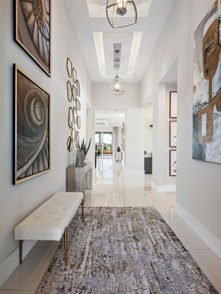 Furnished interior view inside a new home in PGA Village Verano, Port St. Lucie (Image 21).