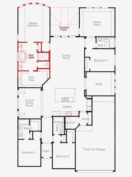 2D floor plan layout of this home in Jubilee, Hockley, TX (Image 3). 2D floor plan layout of this home in Jubilee, Hockley, TX (Image 3).