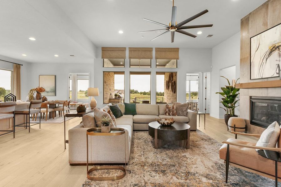 Furnished interior view inside a new home in The Colony- Pine Cove, Bastrop (Image 3).