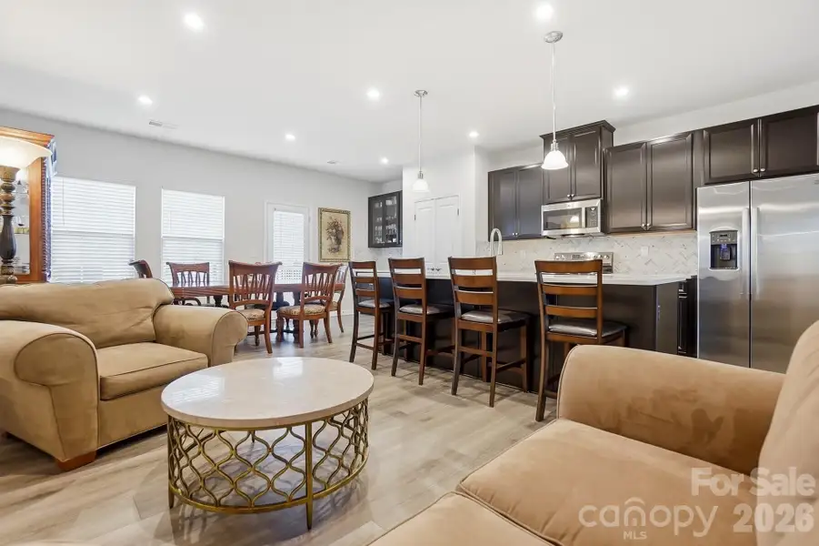 Furnished interior view inside a new home in Stone Creek Townhomes, Matthews (Image 13).