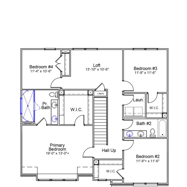 2D floor plan layout of this home in Hanes Lake, Winston-Salem, NC (Image 3).